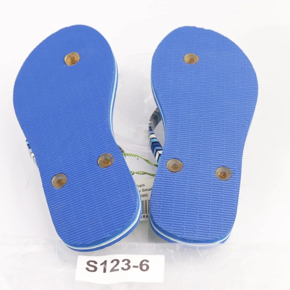 Vera Bradley Womens Sandals Size 6 Blue Bayou Thong Flip Flop Slide Paisley Shoe